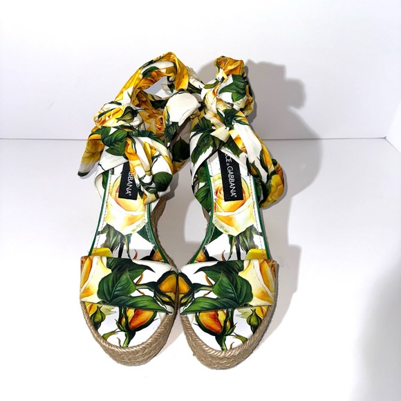 Dolce & Gabbana Lolita Platform Wedge Espadrille Sandals - Picture 2 of 6